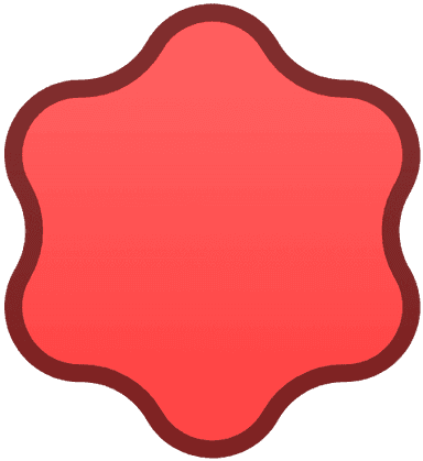 Red blob sticker