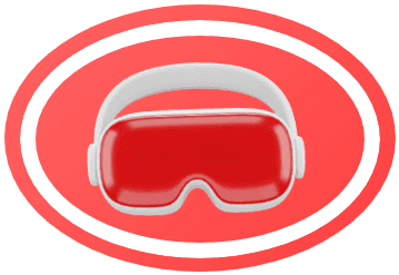 VR goggles oval sticker