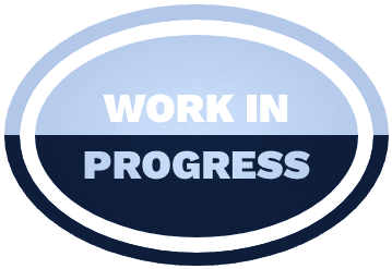 Work in progress oval sticker