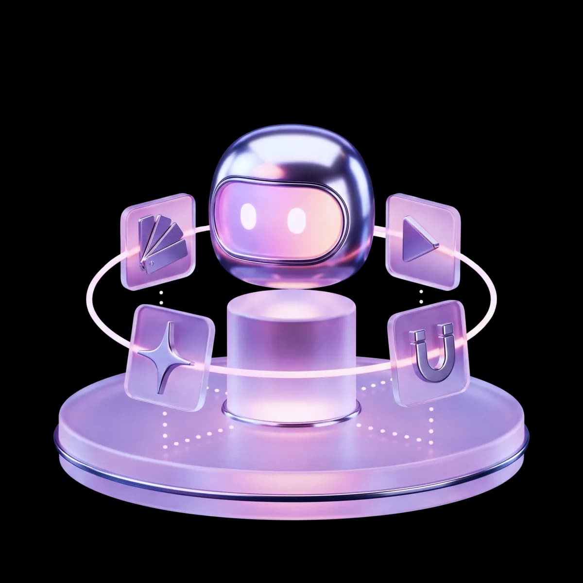 An AI agent at the center of a marketing team of tools
